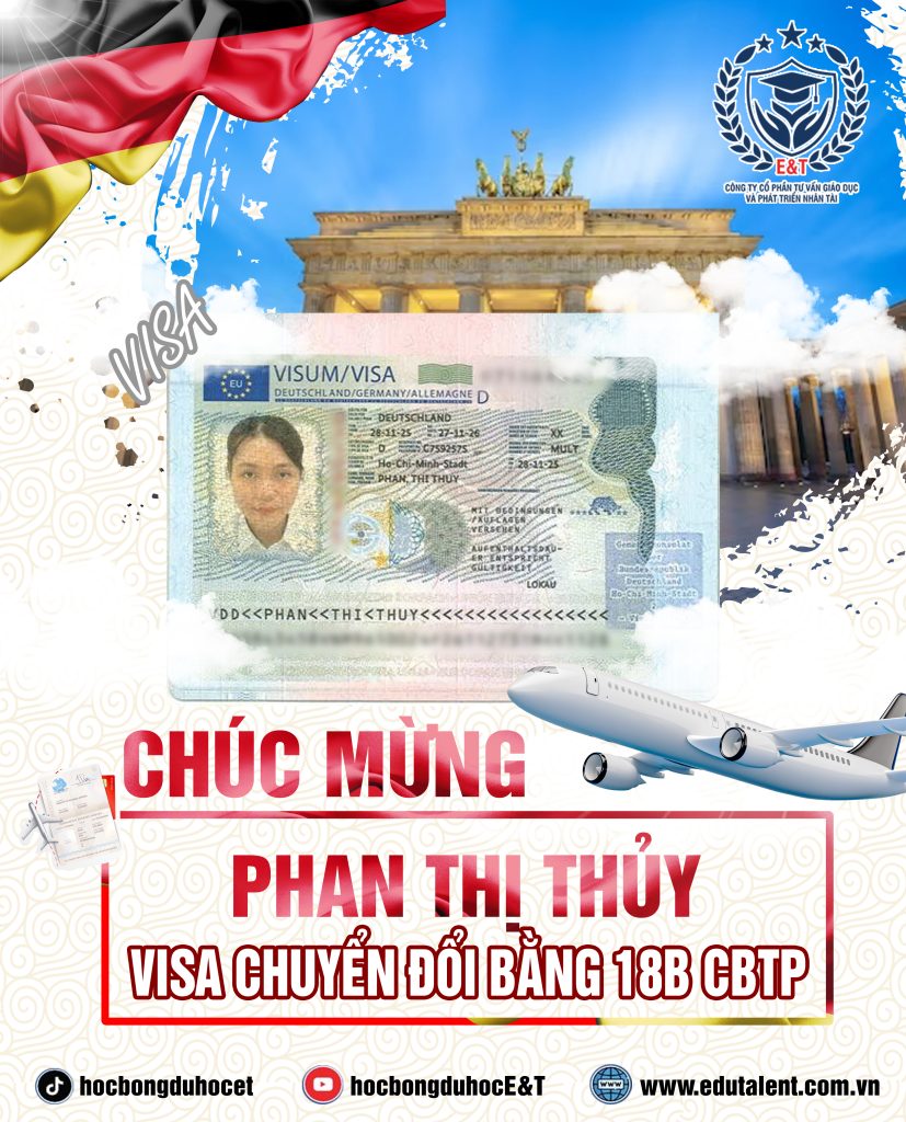 CHÚC MỪNG HỌC VIÊN PHAN THỊ THỦY VÀ NGUYỄN HƯỚNG XUẤT SẮC NHẬN VISA LÀM VIỆC TẠI ĐỨC