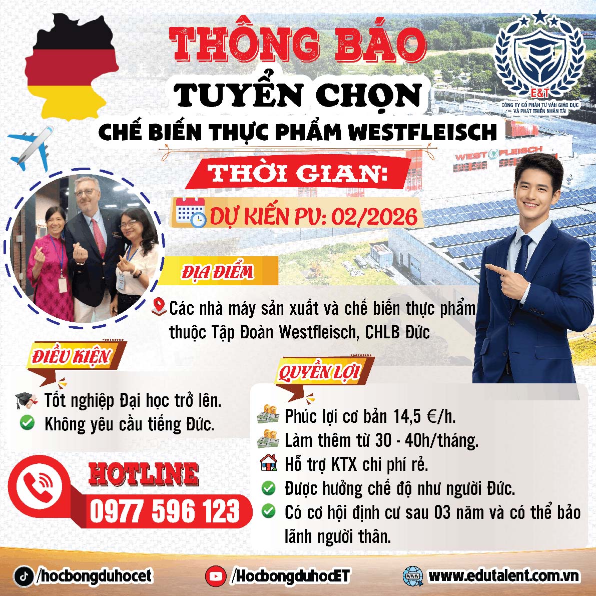 CHUYỂN ĐỔI BẰNG NGÀNH CHẾ BIẾN THỰC PHẨM WESTFLEISCH (CHLB ĐỨC)