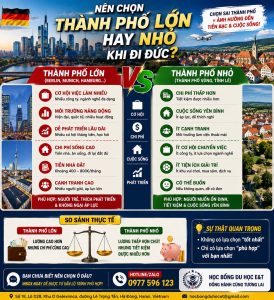 🇩🇪 NÊN CHỌN THÀNH PHỐ LỚN HAY NHỎ KHI ĐI ĐỨC? (VISA 18B)