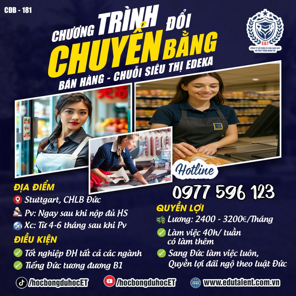 Stuttgart , 2 SUẤT CHUYỂN ĐỔI BẰNG BÁN HÀNG TRONG CHUỖI SIÊU THỊ EDEKA ĐỨC