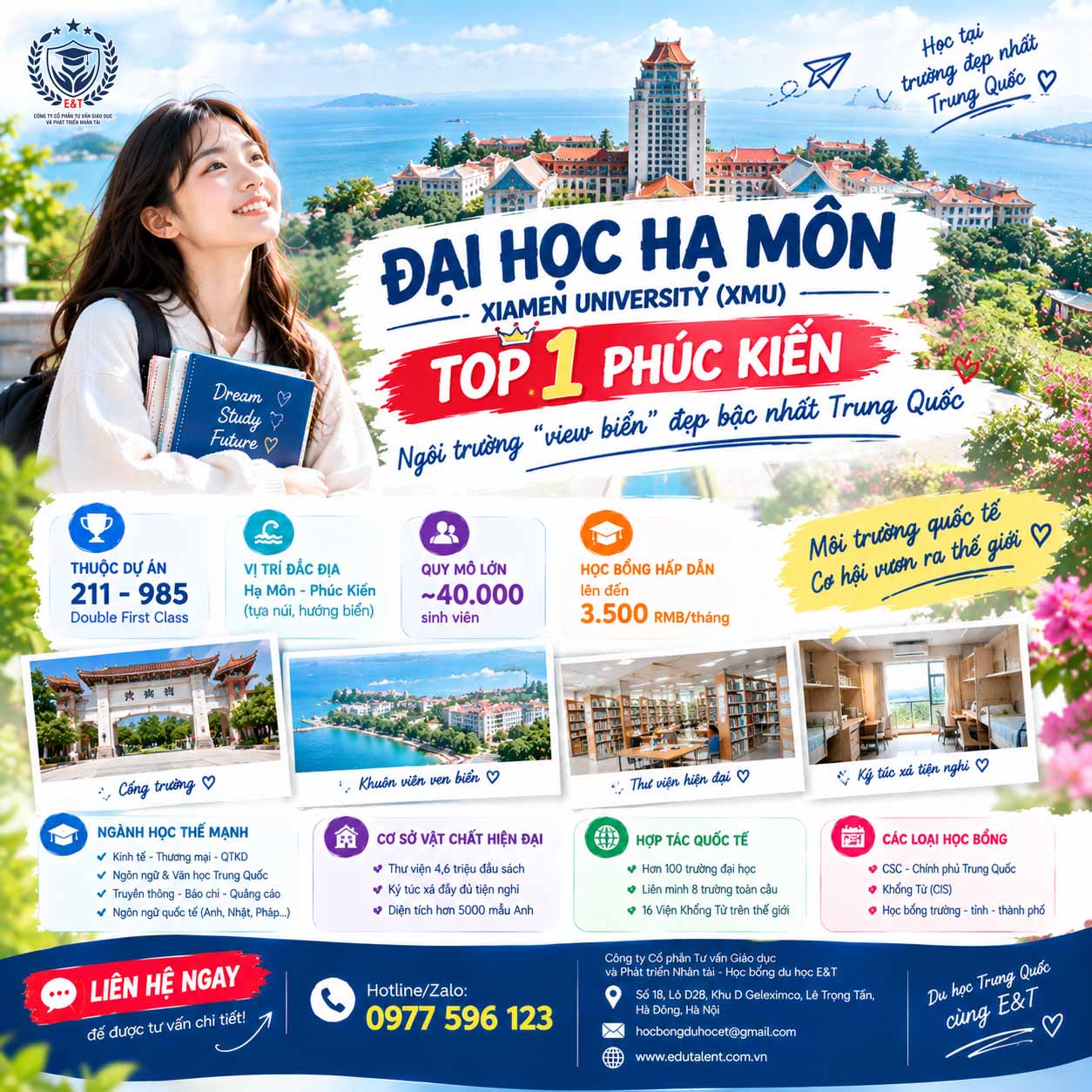 🏝️ ĐẠI HỌC HẠ MÔN – NGÔI TRƯỜNG “VIEW BIỂN” ĐẸP BẬC NHẤT TRUNG QUỐC 🇨🇳
