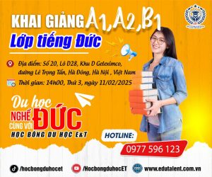 LỊCH KHAI GIẢNG KHÓA TIẾNG ĐỨC "KHAI XUÂN NĂM MỚI, TIẾN TỚI ƯỚC MƠ"