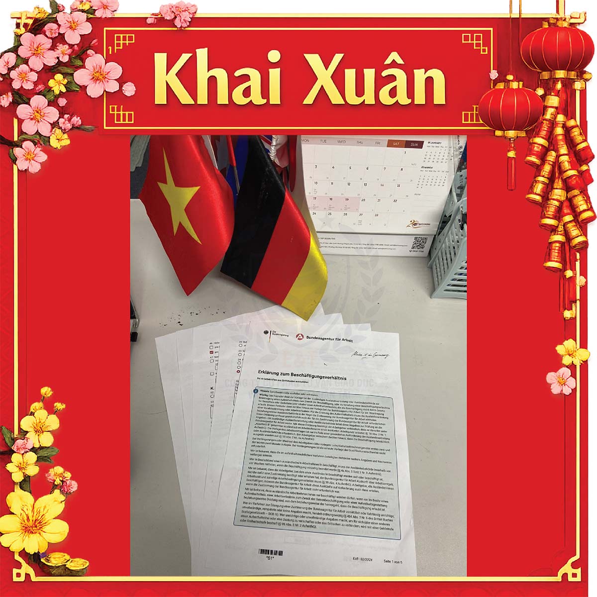 KHAI XUÂN RỰC RỠ – CHÚC MỪNG HỌC VIÊN NHẬN HỢP ĐỒNG 18B NHÀ HÀNG – KHÁCH SẠN TẠI ĐỨC