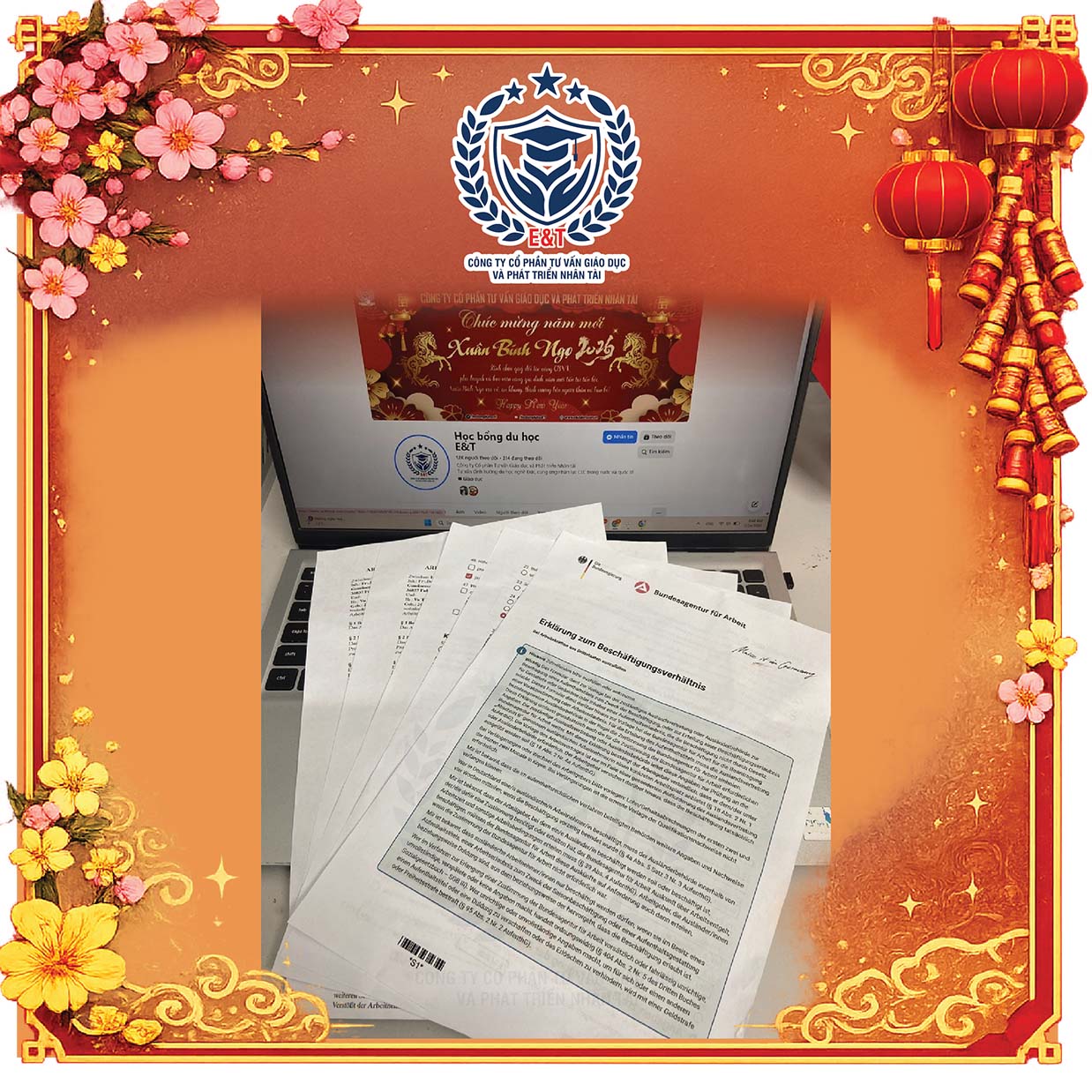 KHAI XUÂN RỰC RỠ – CHÚC MỪNG HỌC VIÊN NHẬN HỢP ĐỒNG 18B NHÀ HÀNG – KHÁCH SẠN TẠI ĐỨC