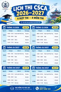 🚨 TIN MỚI NHẤT! LỊCH THI CSCA 2026–2027 ĐÃ CẬP NHẬT – CÓ TỚI 6 ĐỢT THI! 🇨🇳