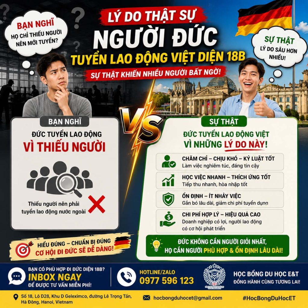 💣 LÝ DO THẬT SỰ NGƯỜI ĐỨC TUYỂN LAO ĐỘNG VIỆT DIỆN 18B LÀ GÌ?