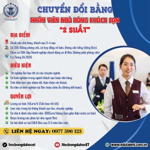 CHUYỂN ĐỔI BẰNG LÀM VIỆC CHÍNH THỨC TẠI ĐỨC – NGÀNH NHÀ HÀNG / KHÁCH SẠN