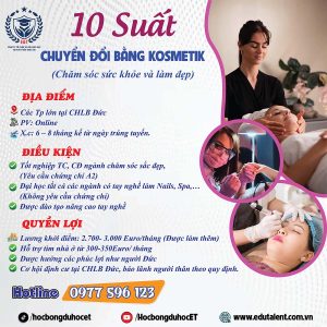 10 SUẤT CHUYỂN ĐỔI BẰNG KOSMETIK TẠI CHLB ĐỨC