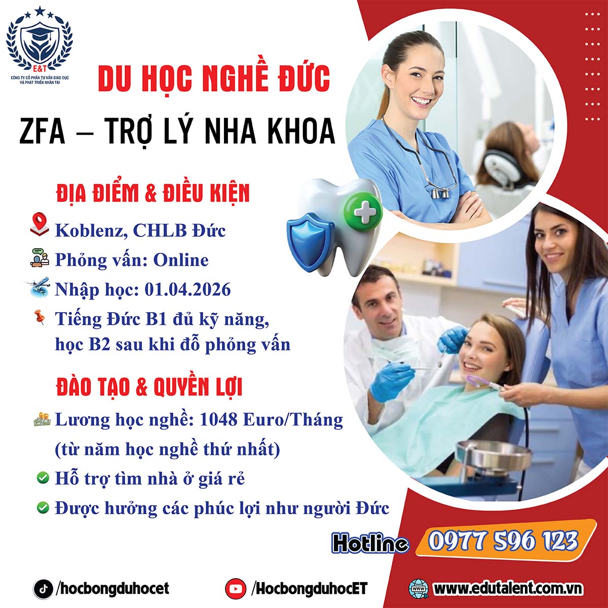 🇩🇪 Du học nghề Đức ngành Trợ lý nha khoa (ZFA)