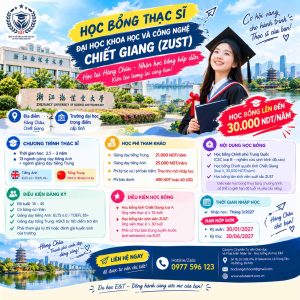 🎓🇨🇳 HỌC BỔNG THẠC SĨ TRUNG QUỐC 2027 – ZUST HÀNG CHÂU | HỌC BỔNG LÊN ĐẾN 30.000 NDT/NĂM! 🌟