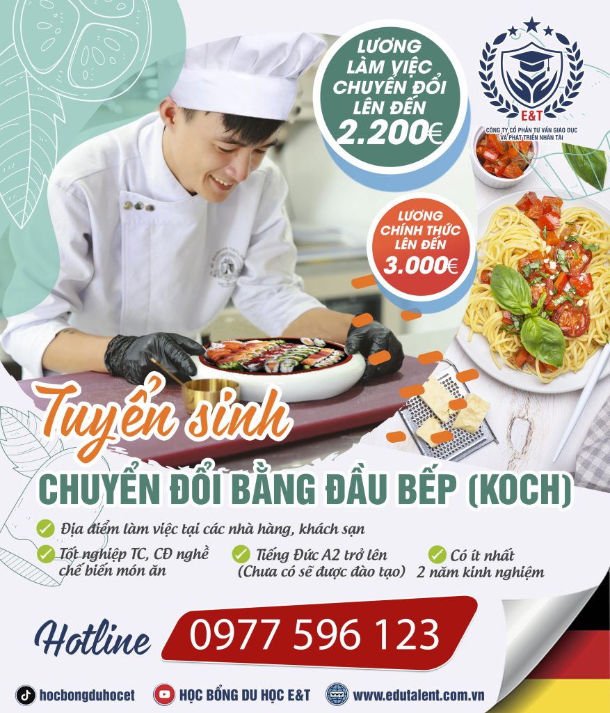 🎉🎉🎉THÔNG BÁO TUYỂN SINH CHUYỂN ĐỔI BẰNG ĐẦU BẾP (KOCH)